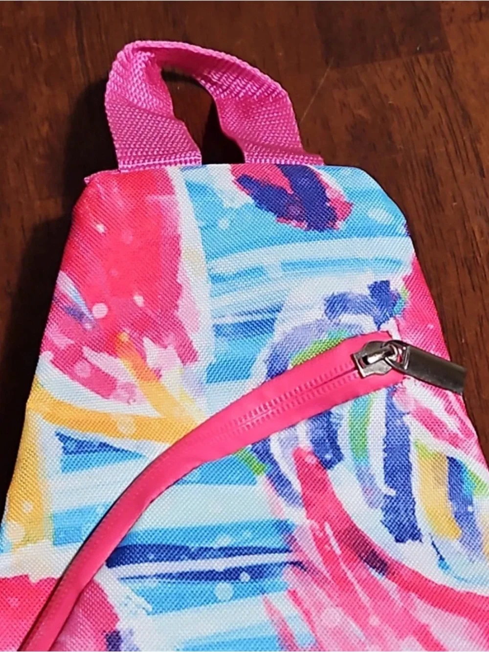 NEW Aqualux FLAMINGO Crossbody Sling Bag Backpack Zippered Pockets & Mesh Pouch